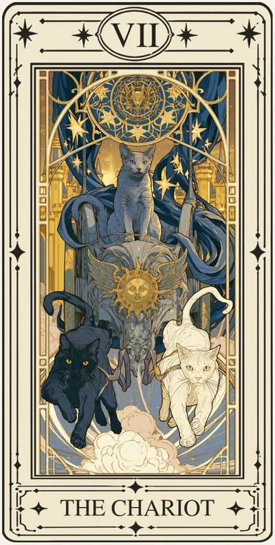 The Chariot (전차) 카드 그림