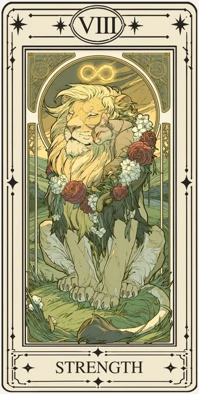 Strength (힘) 카드 그림