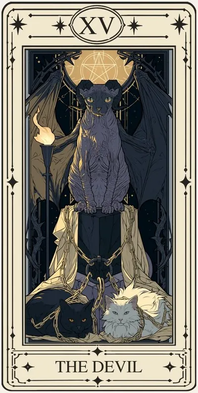 The Devil (악마) 카드 그림