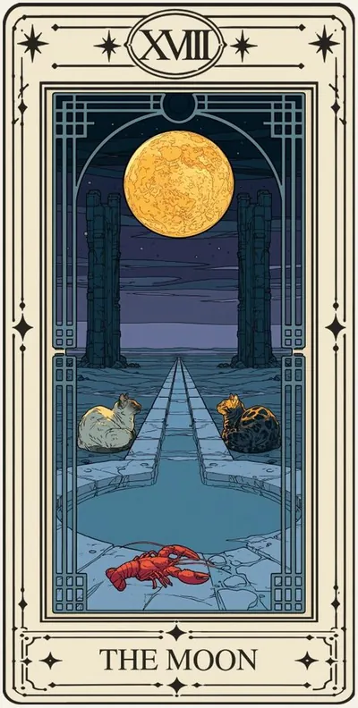 The Moon (달) 카드 그림