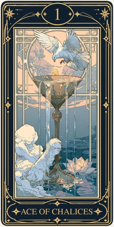 Ace of Chalices (챌리스 에이스) 카드 그림