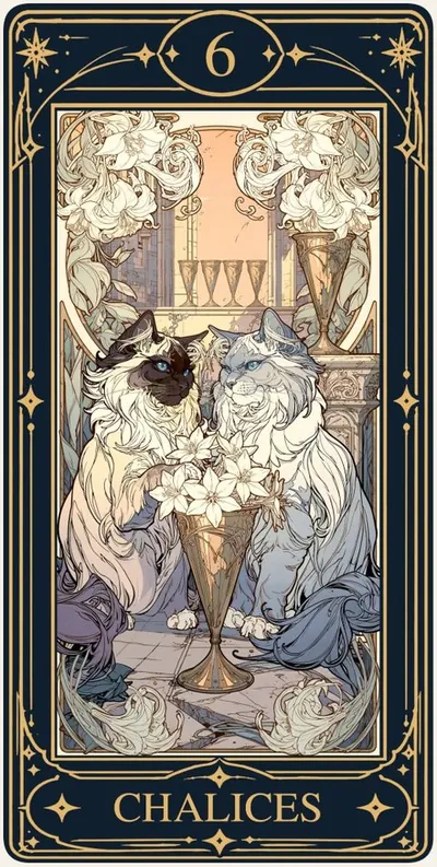 Six of Chalices (챌리스 6) 카드 그림