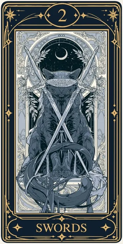 Two of Swords (소드 2) 카드 그림