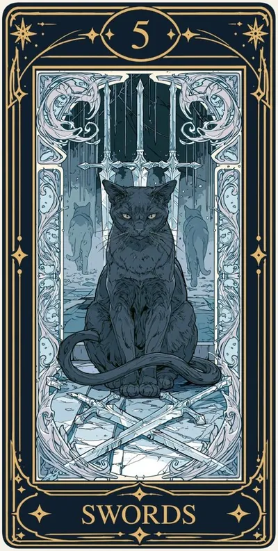 Five of Swords (소드 5) 카드 그림