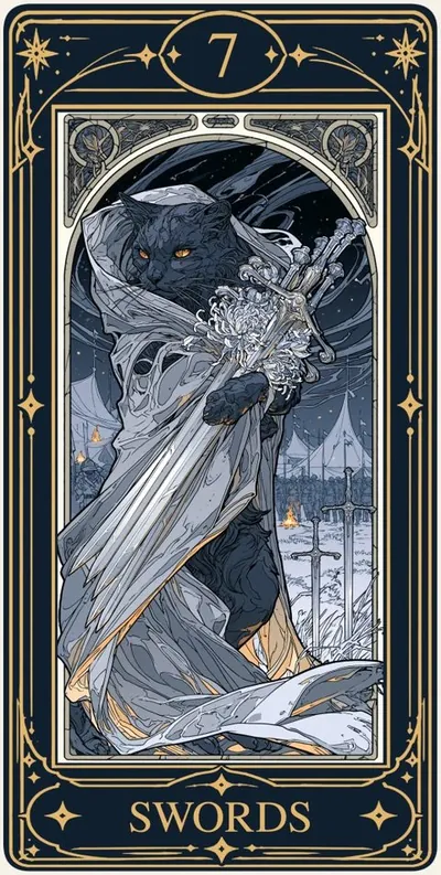 Seven of Swords (소드 7) 카드 그림