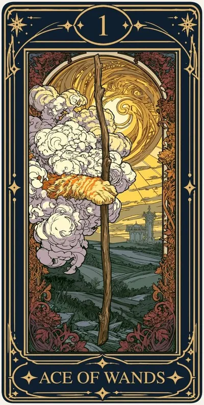 Ace of Wands (완드 에이스) 카드 그림