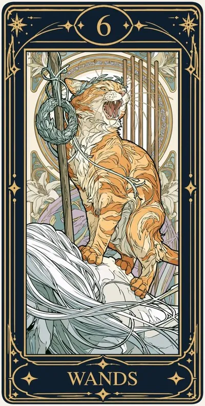Six of Wands (완드 6) 카드 그림